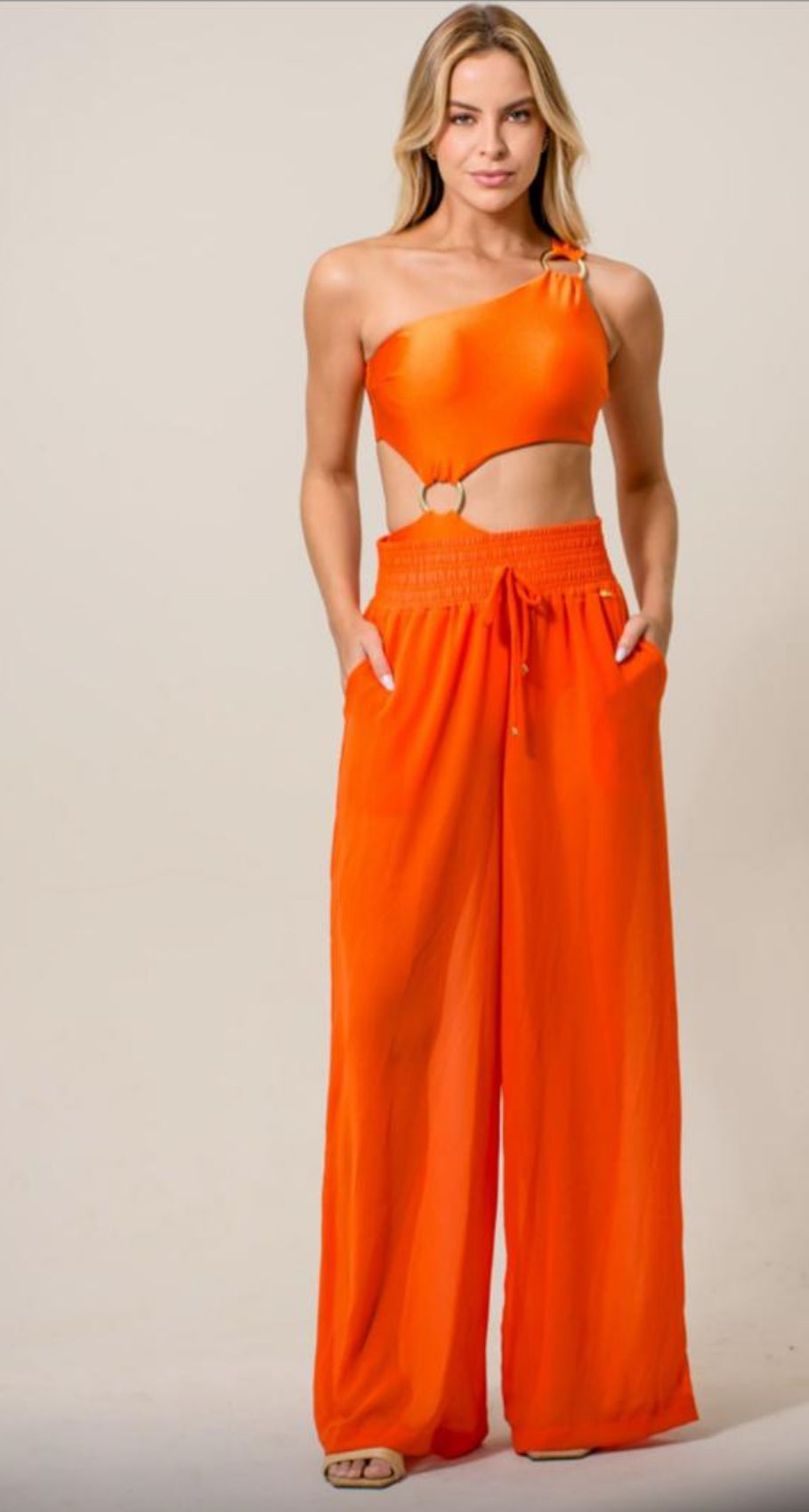 A vision in Orange Pants