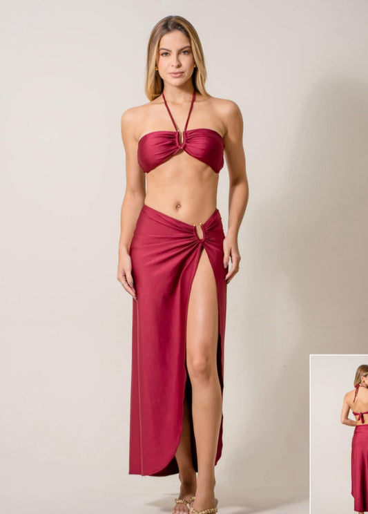 Red& Witty Coverup Skirt
